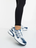 Pantofi sport dama albastri din piele ecologica si material textil Lotiva