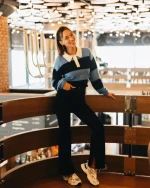 Pantofi sport dama albi cu roz din piele ecologica si material textil Zehara