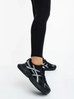Pantofi sport dama negri din piele ecologica si material textil Elle