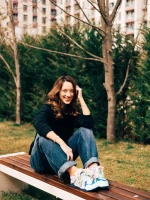 Pantofi sport dama albastri cu roz din piele ecologica Osiana