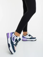Pantofi sport dama mov cu alb din piele ecologica Aresia