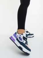 Pantofi sport dama mov cu alb din piele ecologica Aresia