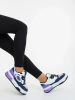 Pantofi sport dama mov cu alb din piele ecologica Aresia