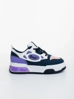 Pantofi sport dama mov cu alb din piele ecologica Aresia