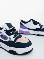 Pantofi sport dama mov cu alb din piele ecologica Aresia