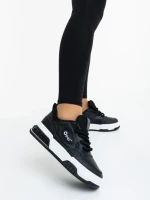 Pantofi sport dama negri cu alb din piele ecologica Aresia