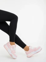 Pantofi sport dama roz cu alb din piele ecologica Aresia