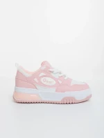 Pantofi sport dama roz cu alb din piele ecologica Aresia