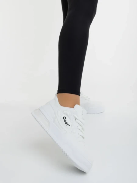 Pantofi sport dama albi din piele ecologica Aresia