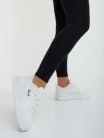 Pantofi sport dama albi din piele ecologica Aresia