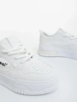 Pantofi sport dama albi din piele ecologica Aresia