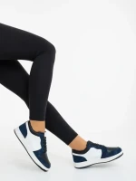 Pantofi sport dama albastri cu alb din piele ecologica Kinza