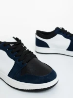 Pantofi sport dama albastri cu alb din piele ecologica Kinza