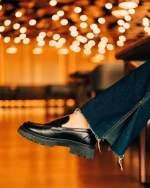 Mocasini dama negri din piele ecologica Sumira