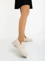 Mocasini dama bej din piele ecologica Sumira