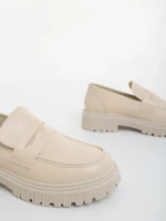 Mocasini dama bej din piele ecologica Sumira