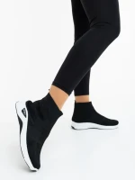 Pantofi sport dama negri cu alb din material textil Astera