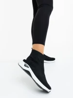 Pantofi sport dama negri cu alb din material textil Astera