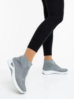 Pantofi sport dama gri din material textil Iselia