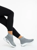 Pantofi sport dama gri din material textil Siara