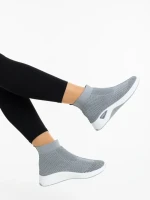 Pantofi sport dama gri din material textil Siara