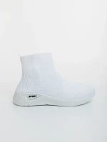 Pantofi sport dama albi din material textil Renara