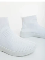 Pantofi sport dama albi din material textil Renara