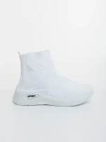 Pantofi sport dama albi din material textil Iselia