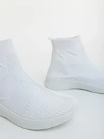 Pantofi sport dama albi din material textil Iselia