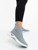 Pantofi sport dama gri din material textil Renara