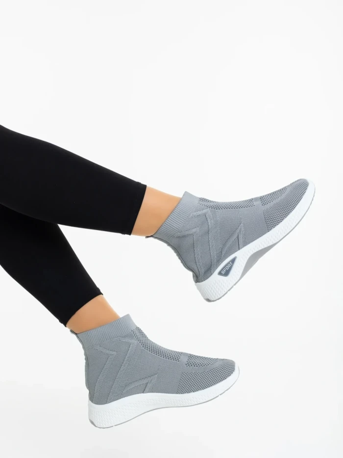 Pantofi sport dama gri din material textil Astera