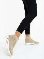 Pantofi sport dama bej din material textil Iselia
