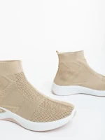 Pantofi sport dama bej din material textil Iselia