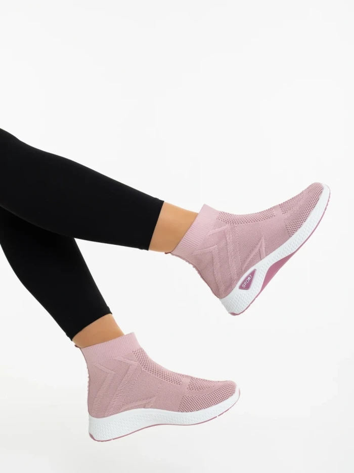 Pantofi sport dama roz din material textil Astera