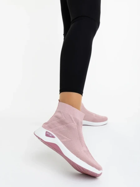 Pantofi sport dama roz din material textil Astera