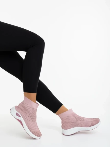 Pantofi sport dama roz din material textil Siara
