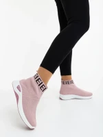 Pantofi sport dama roz din material textil Irenia