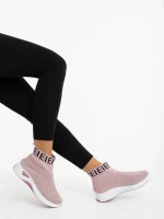 Pantofi sport dama roz din material textil Irenia