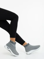 Pantofi sport dama gri din material textil Irenia