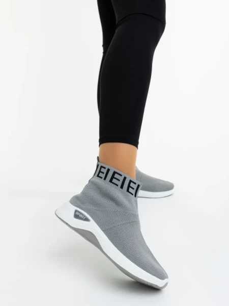Pantofi sport dama gri din material textil Irenia