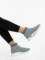 Pantofi sport dama gri din material textil Irenia