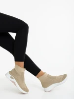 Pantofi sport dama bej din material textil Siara