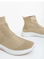 Pantofi sport dama bej din material textil Siara