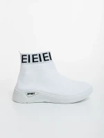 Pantofi sport dama albi din material textil Irenia