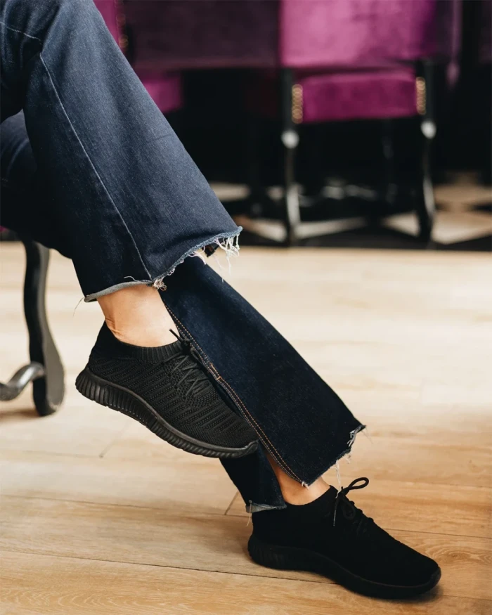 Pantofi sport dama negri din material textil Alenia