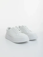 Pantofi sport barbati albi din piele ecologica Asante