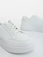 Pantofi sport barbati albi din piele ecologica Asante