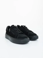 Pantofi sport barbati negri din material textil Aslan