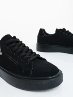 Pantofi sport barbati negri din material textil Aslan