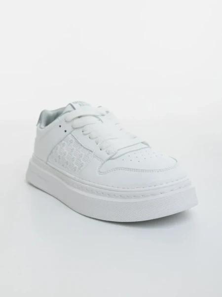 Pantofi sport barbati albi din piele ecologica Kreed